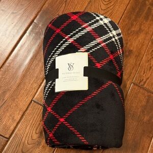 Victoria's Secret Red and Black Plaid Throw